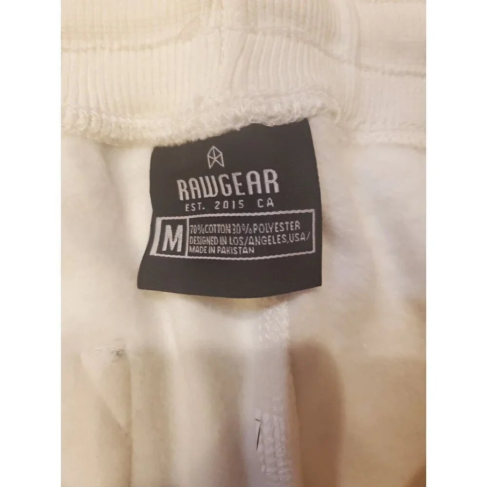 Rawgear Cream Club Sweatpants Men's Size M Drawstring With Embroidery Streetwear